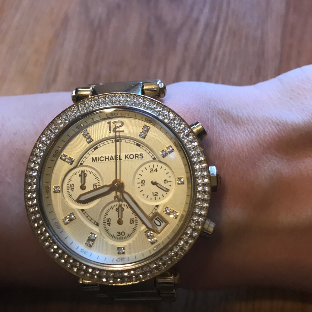 Michael Kors gold Parker watch